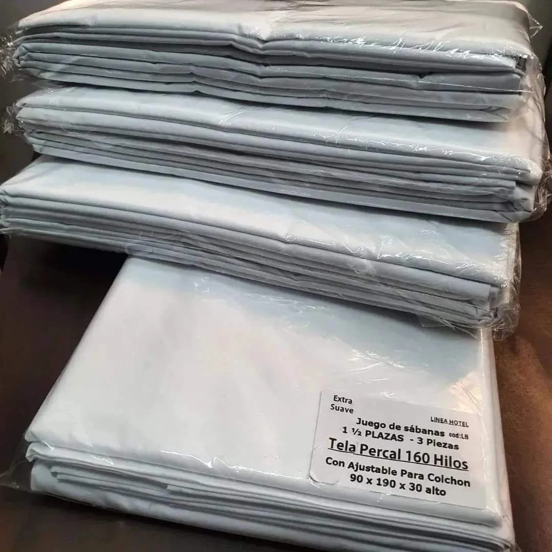 Juego de Sabanas 160 Hilos Tela Percal 1 ½ PL